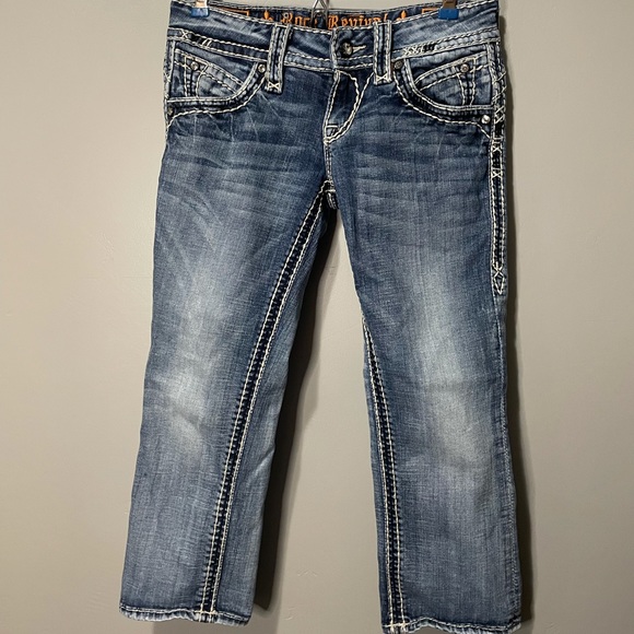 ROCK REVIVAL denim capri jeans 26 - Picture 2 of 7